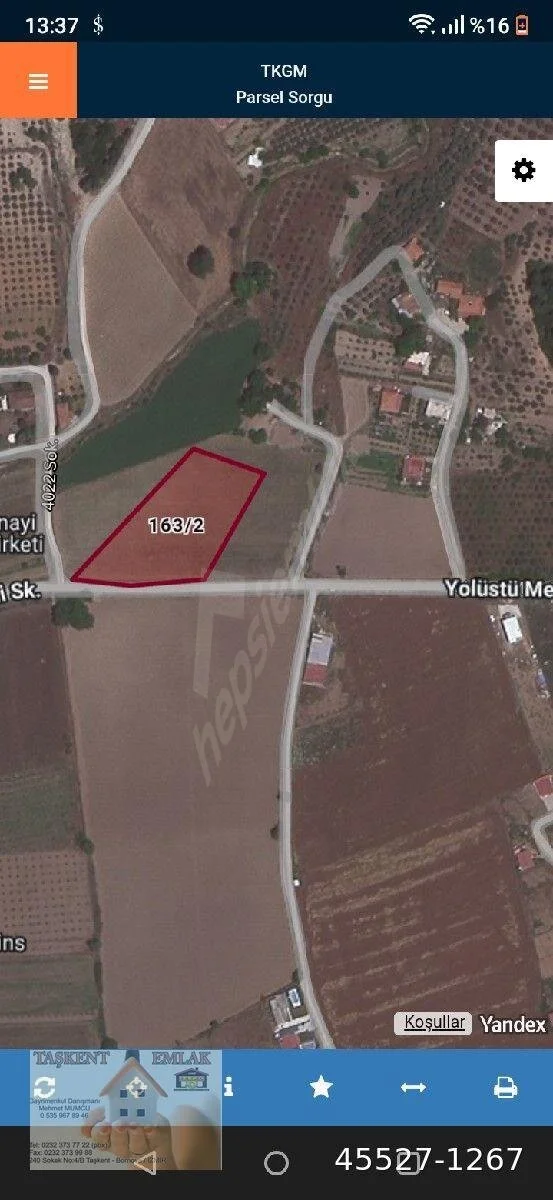 BUCA KARACAAĞAÇ MAH. YOLA  CEPHELİ 5.042 M2 SATILIK ARAZİ küçük görsel 13