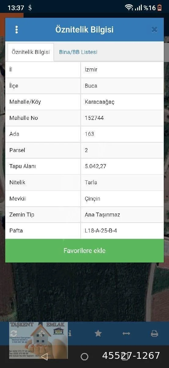 BUCA KARACAAĞAÇ MAH. YOLA  CEPHELİ 5.042 M2 SATILIK ARAZİ küçük görsel 15